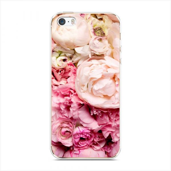Silicone case Peonies bright for iPhone 5/5S/SE