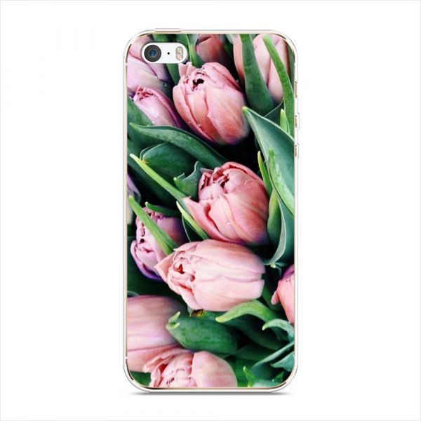 Silicone case Tulips for iPhone 5/5S/SE