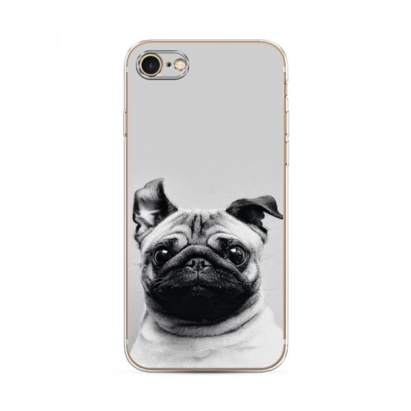 Eared Pug Silicone Case for iPhone 7
