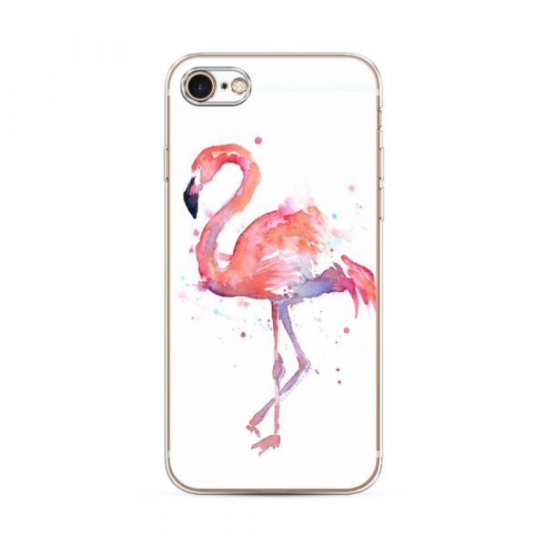 Watercolor Flamingo Silicone Case for iPhone 7